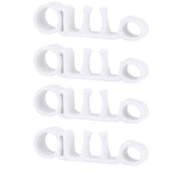 2 Pairs Five-Hole Toe Separators – Bunion Corrector Pads for Foot Alignment & Relief  White