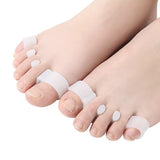 2 Pairs Five-Hole Toe Separators – Bunion Corrector Pads for Foot Alignment & Relief  White