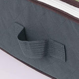 2 Pack Under Bed Zipper Storage Containers 90L Collapsible Closet Organizer Bins with Clear Window Grey