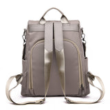 2-in-1 Anti-theft  Backpack Travel Shoulder Bag Water-Resistant Women Bag Gray