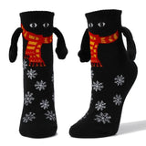 2 Pairs of Holding Hands Christmas Socks Novelty Funny Xmas Couple Socks