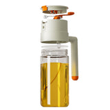 2-in-1 650ml Olive Oil Sprayer & Dispenser Bottle for Cooking Baking BBQ Beige