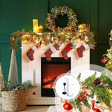 2 Pack 2-in-1 Hanging Hooks Adjustable Garland Stocking Hangers with 2 Hooks for Home Christmas Decoration Black