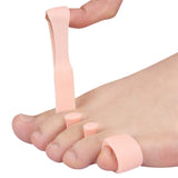 2 Pairs Five-Hole Toe Separators – Bunion Corrector Pads for Foot Alignment & Relief  Nude