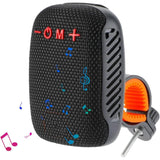 2-in-1 Bluetooth Speaker with Bracket Travel, Stereo Speaker for Bicycle Motorcycle Black