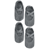 2 Pairs of Yoga Socks for Women Anti-slip Pilates Ballet Dance Socks One Size Gray