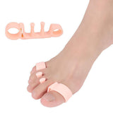 2 Pairs Five-Hole Toe Separators – Bunion Corrector Pads for Foot Alignment & Relief  Nude