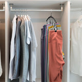 2 Pack Space-Saving 10-Clip Pants Hangers for Leggings Skirts Clothes