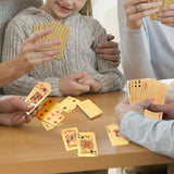 2 Pack Waterproof Playing Cards Set Plastic Deck of Cards Poker Game Set for  Party Camping Travel On-the-Go Gold