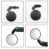 2 PCS Adjustable Handlebar Bike Mirrors – Rearview for Mountain & Road Bikes