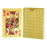 2 Pack Waterproof Playing Cards Set Plastic Deck of Cards Poker Game Set for  Party Camping Travel On-the-Go Gold