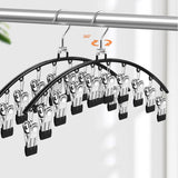 2 Pack Space-Saving 10-Clip Pants Hangers for Leggings Skirts Clothes