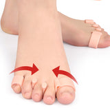 2 Pairs Five-Hole Toe Separators – Bunion Corrector Pads for Foot Alignment & Relief  Nude