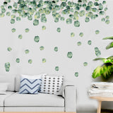 2 Sheets Tropical Leaves Wall Sticker Floral Plant Wall Decals for Room TV Wall Decor
