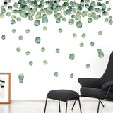 2 Sheets Tropical Leaves Wall Sticker Floral Plant Wall Decals for Room TV Wall Decor