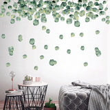 2 Sheets Tropical Leaves Wall Sticker Floral Plant Wall Decals for Room TV Wall Decor