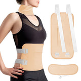 2 Pieces Castor Oil Pack Kit Reusable Castor Oil Compress Wrap for Waist and Neck Nude