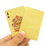 2 Pack Waterproof Playing Cards Set Plastic Deck of Cards Poker Game Set for  Party Camping Travel On-the-Go Gold