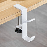 2 Pack 2-in-1 Hanging Hooks Adjustable Garland Stocking Hangers with 2 Hooks for Home Christmas Decoration White