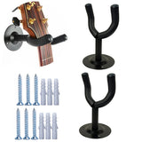 2 Pcs Wall Mount Guitar Hanger Guitar Holder Rack Instrument Display Bracket Round