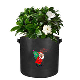 5Pcs Christmas Printed 7 Gallon Potato Grow Bags Non Woven Vegetable Planting Bags