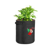 5Pcs Christmas Printed 7 Gallon Potato Grow Bags Non Woven Vegetable Planting Bags