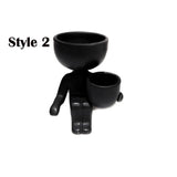 2 Pack Same Colour Same Style Imitation Human Shaped Ceramic Flowerpot Home Decor