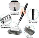 2 X BBQ Grill Cleaning Brush Scraper Barbecue Grill Cooking Grates Cleaning Tool
