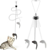 2 Set of 2 Styles Hanging Door Bouncing Self-Play Interactive Mouse Cat Toys