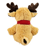 Christmas Elk Stuffed Animal Doll Plush Toy with Red Scarf