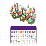 148Pcs Kids Flower Garden Building Toys Gardening Pretend Gift