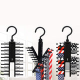 1X/2X Rotatable Tie Belt Scarf Rack Necklace Hanger Organiser Holder 20 Hooks