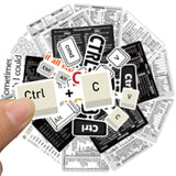 2 Set 30Pcs Laptop Keyboard Shortcuts Stickers DIY Phone Shortcuts Decals