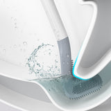 2 Pcs Toilet Brush Long-Handled Golf Toilet Brush Wall-Mounted Toilet Brush White
