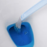 2 Pcs Toilet Brush Long-Handled Golf Toilet Brush Wall-Mounted Toilet Brush Blue