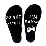 2 Pairs of Unisex Novelty DO NOT DISTURB I'M GAMING Funny Sport Socks
