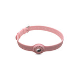 2 Pcs Pet Collar with AirTag Containers Dark Blue and Pink