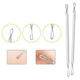 10 Pcs Black Head Remover Pimple Popper Tool Kit Silver