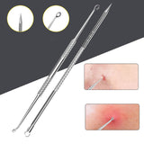 10 Pcs Black Head Remover Pimple Popper Tool Kit Silver