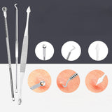 10 Pcs Black Head Remover Pimple Popper Tool Kit Silver