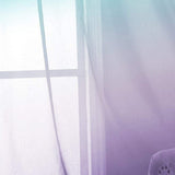 Set of 2 Drape Panels Multiple Installation Ways Semi Sheer Gradient Curtains Home Decoration for Bedroom Living Room