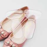 2 In 1 T-type Silicone Shoe Heel Pads Liners Inserts Cushion Grip High-heel Insole