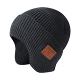 Bluetooth Beanie Hat with Wireless Stereo Headphone Dark Grey