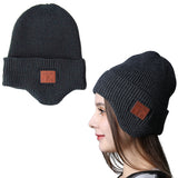 Bluetooth Beanie Hat with Wireless Stereo Headphone Dark Grey