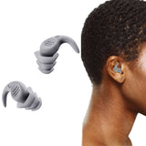 2 Pairs of Sleep Noise Reduction Ear Plugs Reusable Silicone Sleeping Snoring Ear Plugs-Style 2