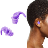 2 Pairs of Sleep Noise Reduction Ear Plugs Reusable Silicone Sleeping Snoring Ear Plugs-Style 2