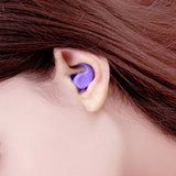 2 Pairs of Sleep Noise Reduction Ear Plugs Reusable Silicone Sleeping Snoring Ear Plugs-Style 2