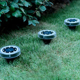 4 Pack 8LED Solar Power Ground Lights Outdoor Buried Garden Lawn Path Lamps -Warm Light