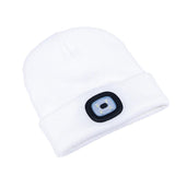 2 in 1 Unisex Beanie Rechargeable Wireless Bluetooth Musical Hat Knitted Hat with LED Flashlight