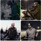 2 in 1 Unisex Beanie Rechargeable Wireless Bluetooth Musical Hat Knitted Hat with LED Flashlight